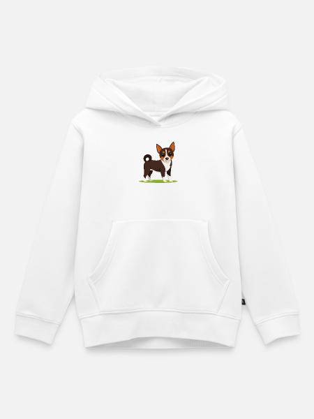 Zwerg-Pinscher (Comic) - Kinder Premium Organic Hoodie - Weiß