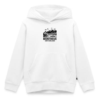 Montreaux, Switzerland - Kids Premium Organic Hoodie - white - Front - AI Model Kid Female (0cm)
