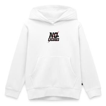 Sans excuses Powerlift - Sweat Premium à capuche enfant bio - blanc - Devant - AI Model Kid Female (0cm)