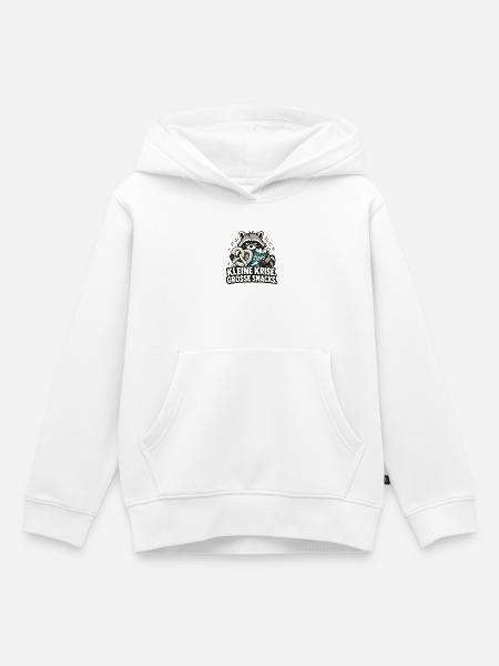 Kleine Krise, große Snacks - Kinder Premium Organic Hoodie - Weiß