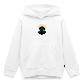 Nordic Moon Mountain Escape - Kids Premium Organic Hoodie - white - Front - AI Model Kid Female (0cm)