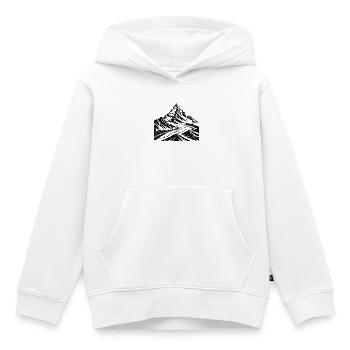 Graphique Großglockner en noir – plus minimaliste - Sweat Premium à capuche enfant bio - blanc - Devant - AI Model Kid Female (0cm)