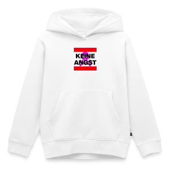 KEINE ANGST NIE WIEDER IST JETZT SKULL PINK NO NZS - Kinder Premium Organic Hoodie - Weiß - Vorne - AI Model Kid Female (0cm)