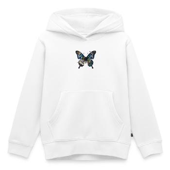Papillon de la cathédrale Steampunk - Sweat Premium à capuche enfant bio - blanc - Devant - AI Model Kid Female (0cm)