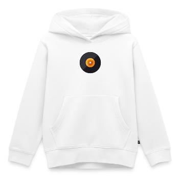 Disque vinyle de dessins animés - Sweat Premium à capuche enfant bio - blanc - Devant - AI Model Kid Female (0cm)