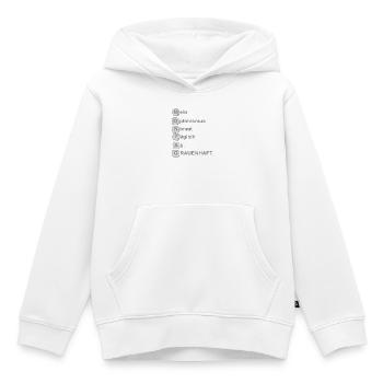 Montagsrätsel - Kinder Premium Organic Hoodie - Weiß - Vorne - AI Model Kid Female (0cm)