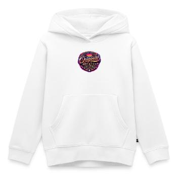 Insigne rétro des années 1980 Neon Synthwave Original 1989 - Sweat Premium à capuche enfant bio - blanc - Devant - AI Model Kid Female (0cm)