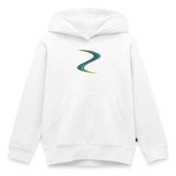 Leuchtende Drift – Strange Attractor - Kinder Premium Organic Hoodie - Weiß - Vorne - AI Model Kid Female (0cm)