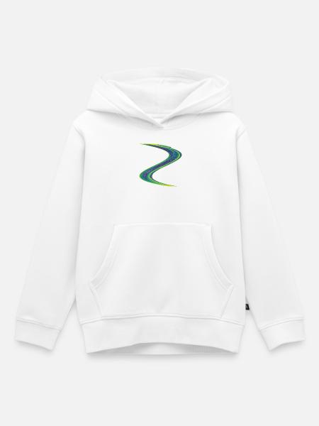 Leuchtende Drift - Kinder Premium Organic Hoodie - Weiß