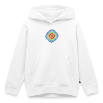 Cathedral of Chaos – Fractal Geometry - Kids Premium Organic Hoodie - white - Front - AI Model Kid Female (0cm)