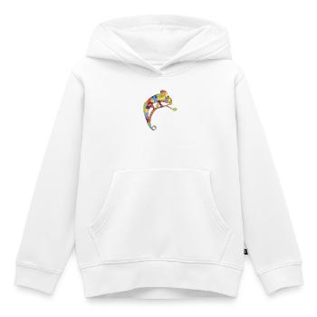 Caméléon neurodivergent - Sweat Premium à capuche enfant bio - blanc - Devant - AI Model Kid Female (0cm)