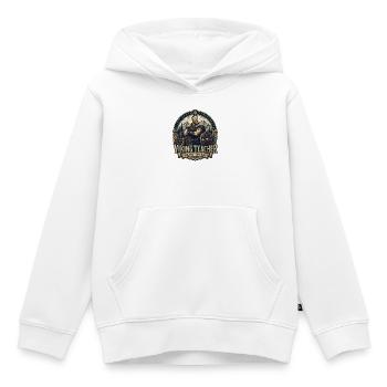 Vikingleraar klaar om te leiden - Kinder Premium hoodie biologisch - wit - Voor - AI Model Kid Female (0cm)