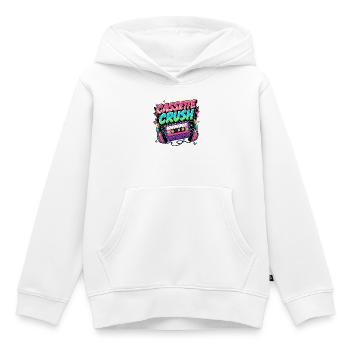 Casette Crush 80er Jahre - Kinder Premium Organic Hoodie - Weiß - Vorne - AI Model Kid Female (0cm)