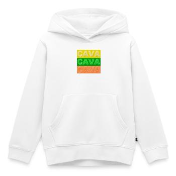 CAVA givré  - Sweat Premium à capuche enfant bio - blanc - Devant - AI Model Kid Female (0cm)