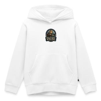 Retour à l’école Viking - Sweat Premium à capuche enfant bio - blanc - Devant - AI Model Kid Female (0cm)