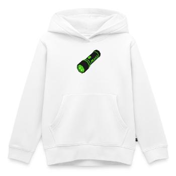 Taschenlampe Licht Icon - Kinder Premium Organic Hoodie - Weiß - Vorne - AI Model Kid Female (0cm)