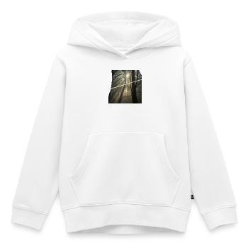 Rayons de soleil forestiers à la lumière du matin - Sweat Premium à capuche enfant bio - blanc - Devant - AI Model Kid Female (0cm)