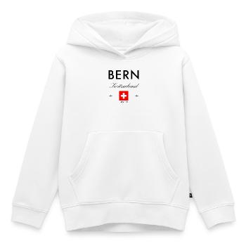 Bern Schweiz Koordinaten Reise Souvenir - Kinder Premium Organic Hoodie - Weiß - Vorne - AI Model Kid Female (0cm)