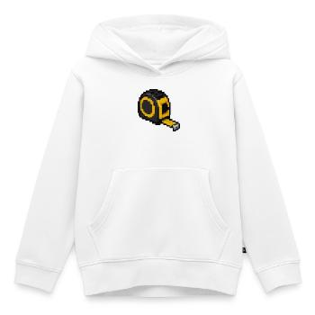 Maßband Pixel - Kinder Premium Organic Hoodie - Weiß - Vorne - AI Model Kid Female (0cm)
