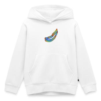 Seidenbahnen des Chaos – Chaos Theory - Kinder Premium Organic Hoodie - Weiß - Vorne - AI Model Kid Female (0cm)