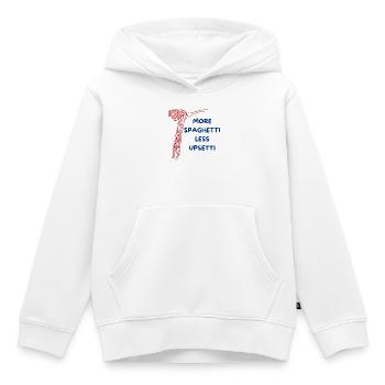 Design spaghetti amusant - Sweat Premium à capuche enfant bio - blanc - Devant - AI Model Kid Female (0cm)