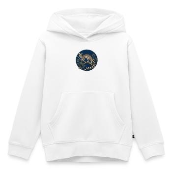 Genetta genetta – Illustration naturaliste - Sweat Premium à capuche enfant bio - blanc - Devant - AI Model Kid Female (0cm)