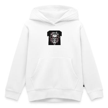 Géométrie du crâne 1776 Triangle - Sweat Premium à capuche enfant bio - blanc - Devant - AI Model Kid Female (0cm)