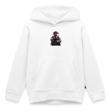 Sweat à capuche Cyberpunk Anime - Sweat Premium à capuche enfant bio - blanc - Devant - AI Model Kid Female (0cm)