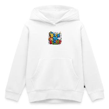 Colorful Back to School Supplies - Kids Premium Organic Hoodie - white - Front - AI Model Kid Female (0cm)