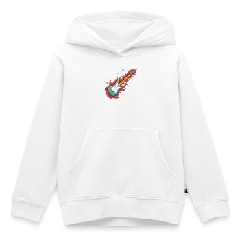 Guitar On Fire Funny Gift T-Shirt - Kids Premium Organic Hoodie - white - Front - AI Model Kid Female (0cm)
