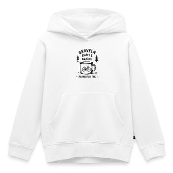 Graveln Kaffee Nature – Perfekter Tag - Kinder Premium Organic Hoodie - Weiß - Vorne - AI Model Kid Female (0cm)