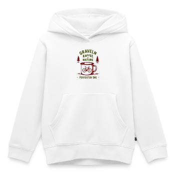 Graveln Kaffee Nature Bike - Kinder Premium Organic Hoodie - Weiß - Vorne - AI Model Kid Female (0cm)