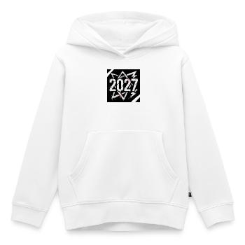 Flash Graphic année 2027 - Sweat Premium à capuche enfant bio - blanc - Devant - AI Model Kid Female (0cm)