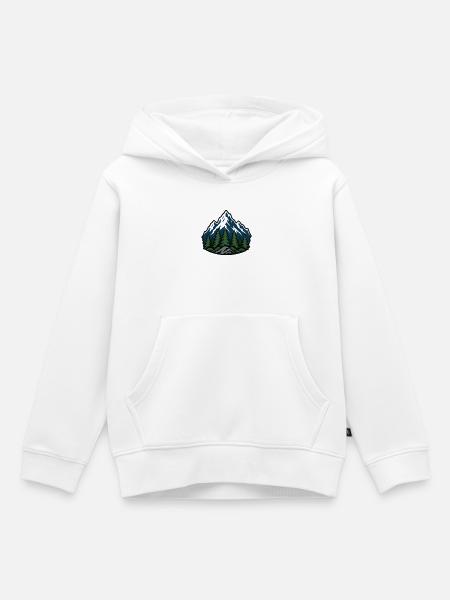 Bergwald Patch - Kinder Premium Organic Hoodie - Weiß