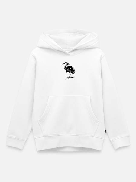 Reiher - Kinder Premium Organic Hoodie - Weiß