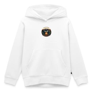 Club des étoiles du feu de camp - Sweat Premium à capuche enfant bio - blanc - Devant - AI Model Kid Female (0cm)