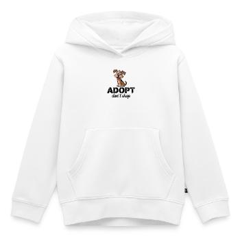 Mignon, adopte, ne magasine pas Jack Russell, dessin animé 2 - Sweat Premium à capuche enfant bio - blanc - Devant - AI Model Kid Female (0cm)