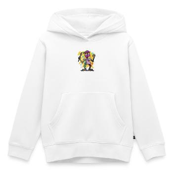 Figure fantastique colorée avec des touches de couleur - Sweat Premium à capuche enfant bio - blanc - Devant - AI Model Kid Female (0cm)