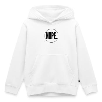 NON. – Chemise minimaliste statement - Sweat Premium à capuche enfant bio - blanc - Devant - AI Model Kid Female (0cm)