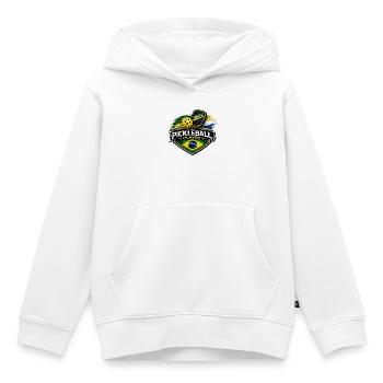 Pickleball BRASILIEN - Kinder Premium Organic Hoodie - Weiß - Vorne - AI Model Kid Female (0cm)