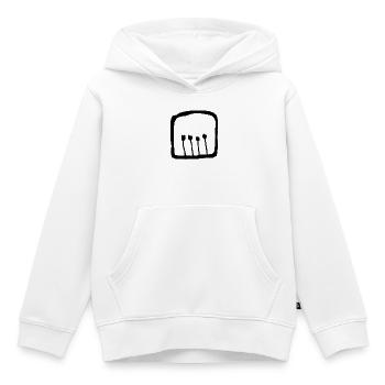 Quatre tulipes - Sweat Premium à capuche enfant bio - blanc - Devant - AI Model Kid Female (0cm)