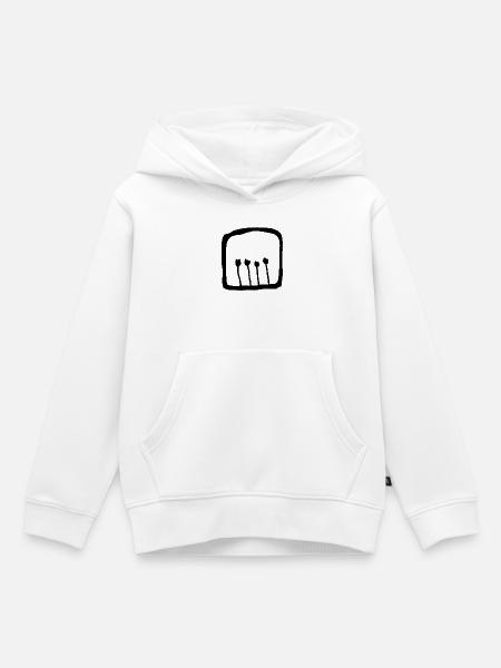 Vier Tulpen - Kinder Premium Organic Hoodie - Weiß