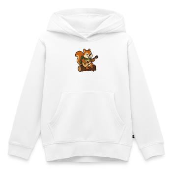Ami de la forêt à la guitare - Sweat Premium à capuche enfant bio - blanc - Devant - AI Model Kid Female (0cm)