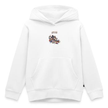 Plus Loin Que Le Bruit Sneaker - Sweat Premium à capuche enfant bio - blanc - Devant - AI Model Kid Female (0cm)