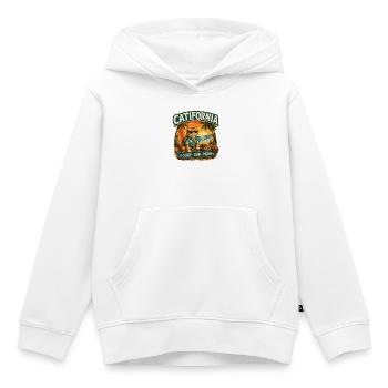 Pattes autour du monde - Sweat Premium à capuche enfant bio - blanc - Devant - AI Model Kid Female (0cm)