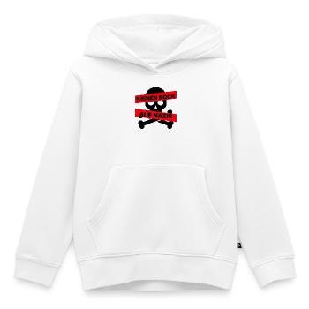 KEINEN BOCK AUF NAZIS, NO NZS, NO AFD, SCHWARZ - Kinder Premium Organic Hoodie - Weiß - Vorne - AI Model Kid Female (0cm)