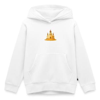 Château de sable - Sweat Premium à capuche enfant bio - blanc - Devant - AI Model Kid Female (0cm)