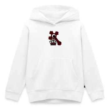 Couronne royale et croix gothique rouge - Sweat Premium à capuche enfant bio - blanc - Devant - AI Model Kid Female (0cm)