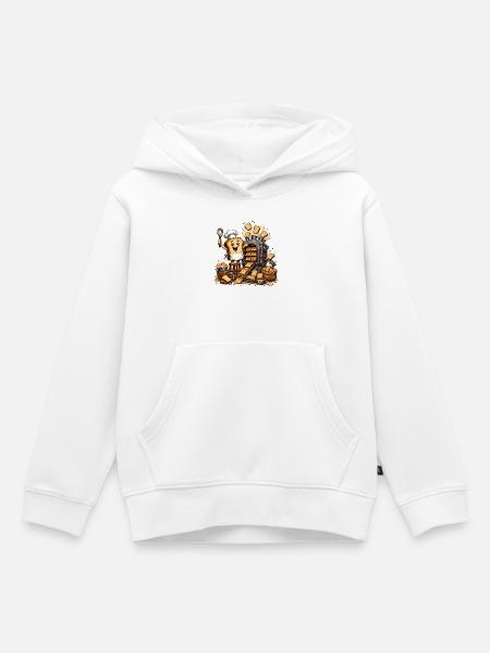 Küchenheld Toastbrotscheibe - Kinder Premium Organic Hoodie - Weiß