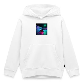 One and One von Mark Noone - Kinder Premium Organic Hoodie - Weiß - Vorne - AI Model Kid Female (0cm)